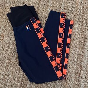 PE nation Black Navy and Orange Leggings size xs